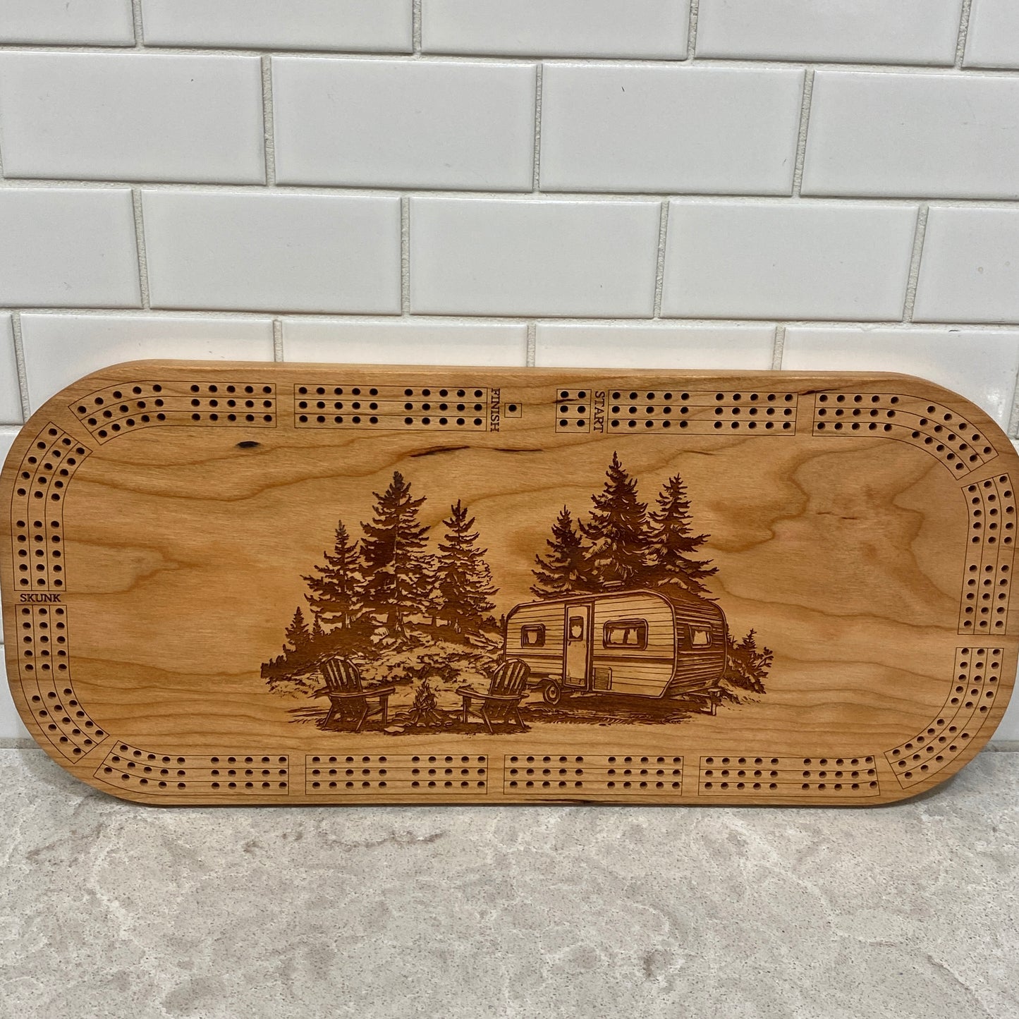 Cherry Cribbage Board