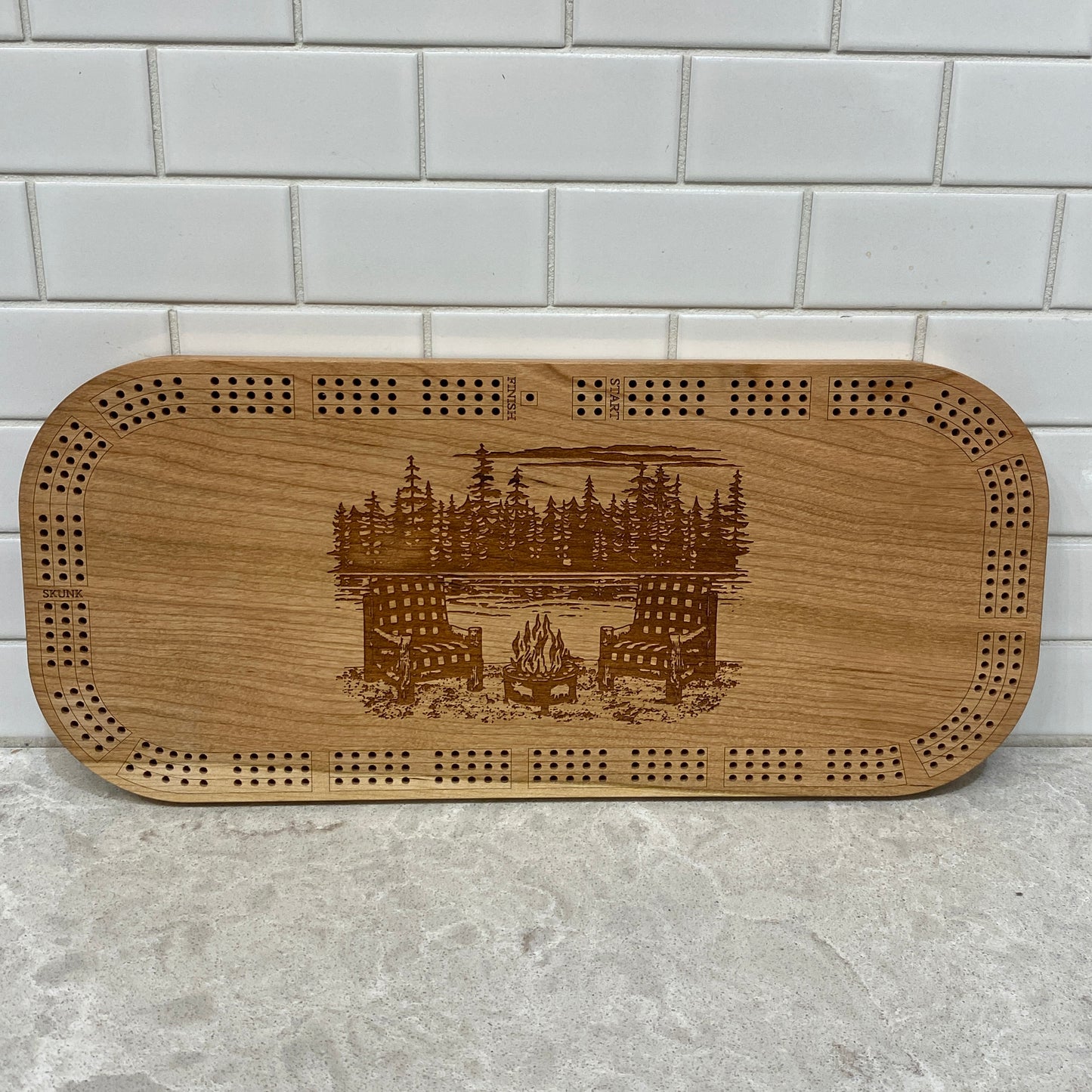 Cherry Cribbage Board