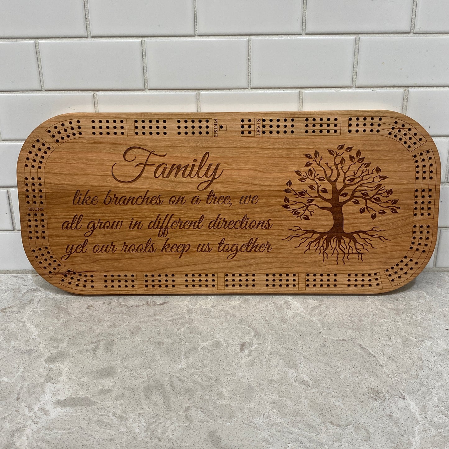 Cherry Cribbage Board