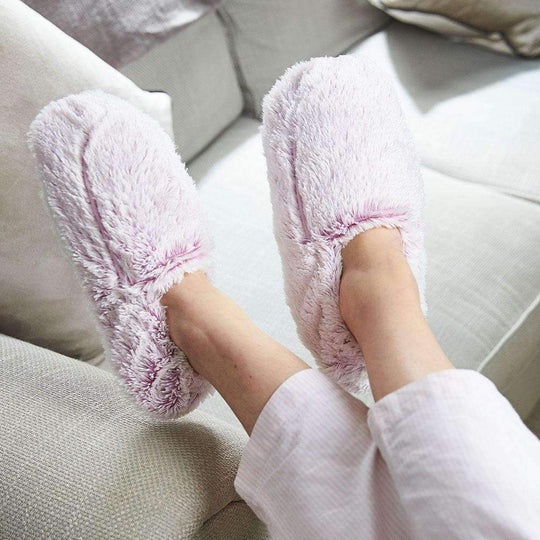 Marshmallow Lavender Warmies Slippers